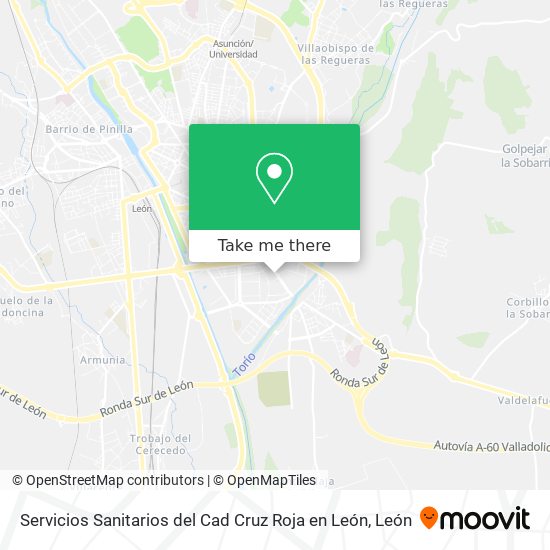 Servicios Sanitarios del Cad Cruz Roja en León map