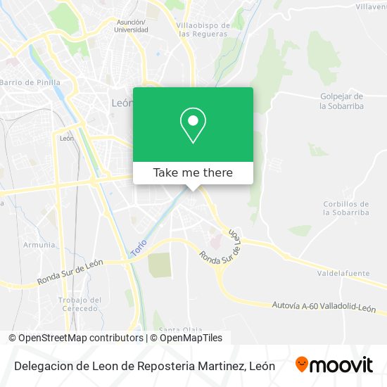 Delegacion de Leon de Reposteria Martinez map