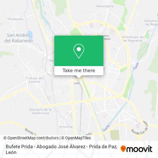 Bufete Prida - Abogado José Álvarez - Prida de Paz map