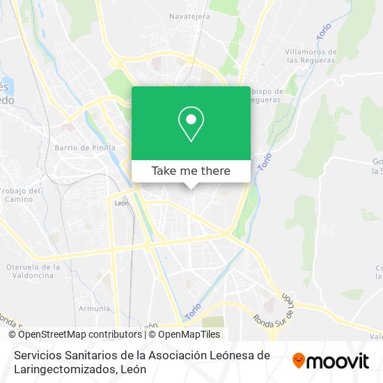 Servicios Sanitarios de la Asociación Leónesa de Laringectomizados map