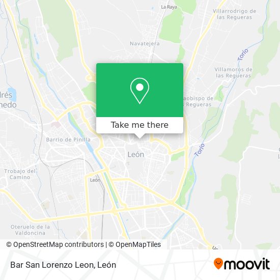 Bar San Lorenzo Leon map