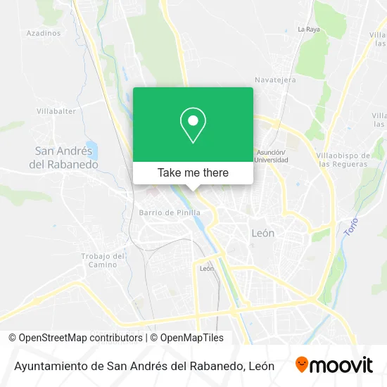 Ayuntamiento de San Andrés del Rabanedo map
