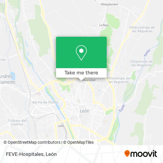 FEVE-Hospitales map