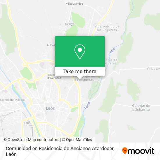 Comunidad en Residencia de Ancianos Atardecer map