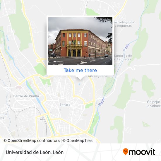 Universidad de León map