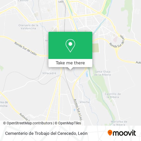 mapa Cementerio de Trobajo del Cerecedo