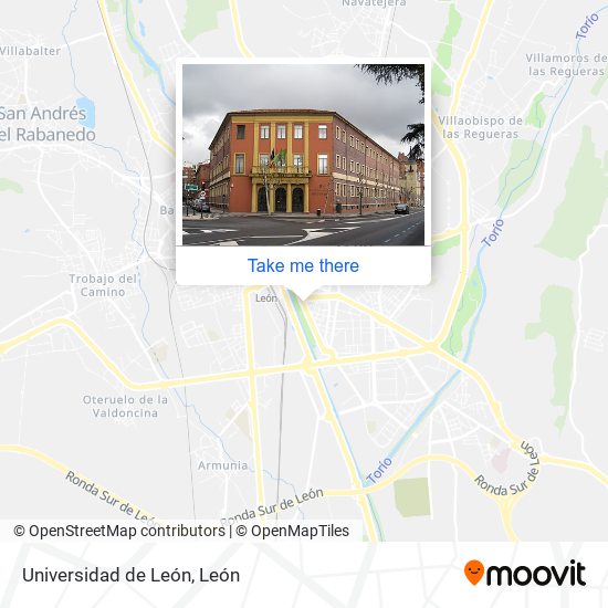 Universidad de León map