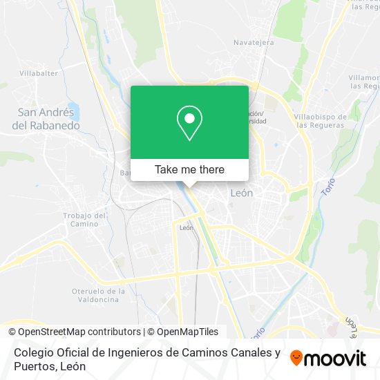 Colegio Oficial de Ingenieros de Caminos Canales y Puertos map