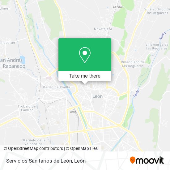 Servicios Sanitarios de León map