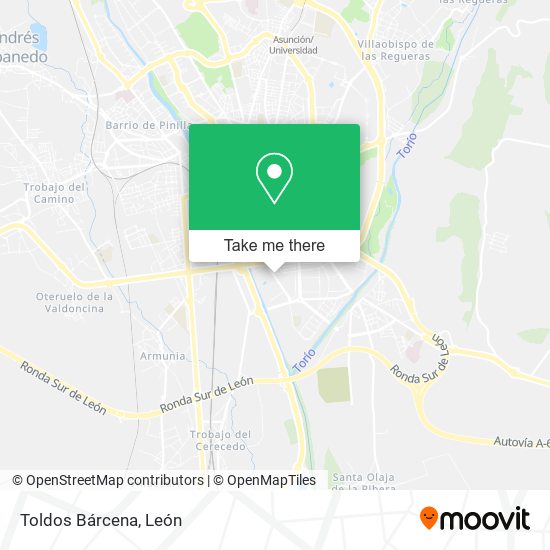Toldos Bárcena map
