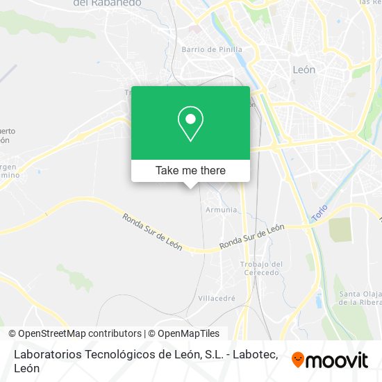 mapa Laboratorios Tecnológicos de León, S.L. - Labotec