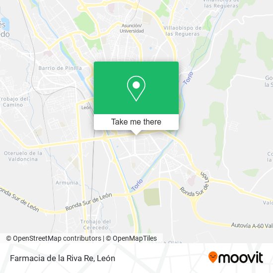 mapa Farmacia de la Riva Re