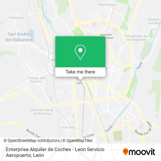 Enterprise Alquiler de Coches - León Servicio Aeropuerto map