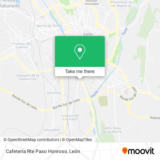 Cafetería Rte Paso Honroso map