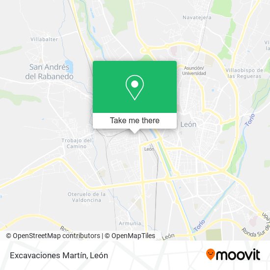 Excavaciones Martín map