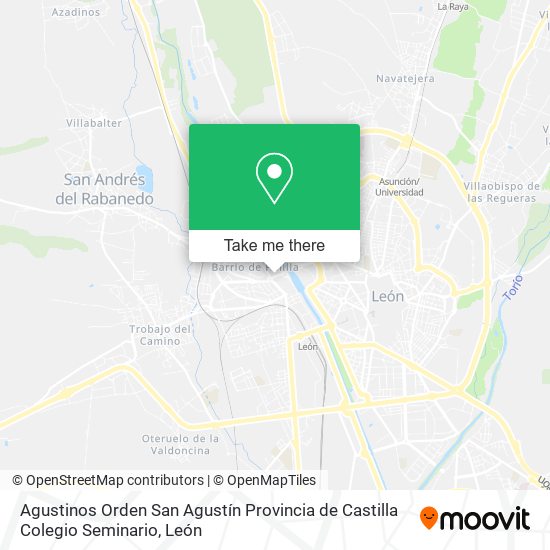 Agustinos Orden San Agustín Provincia de Castilla Colegio Seminario map