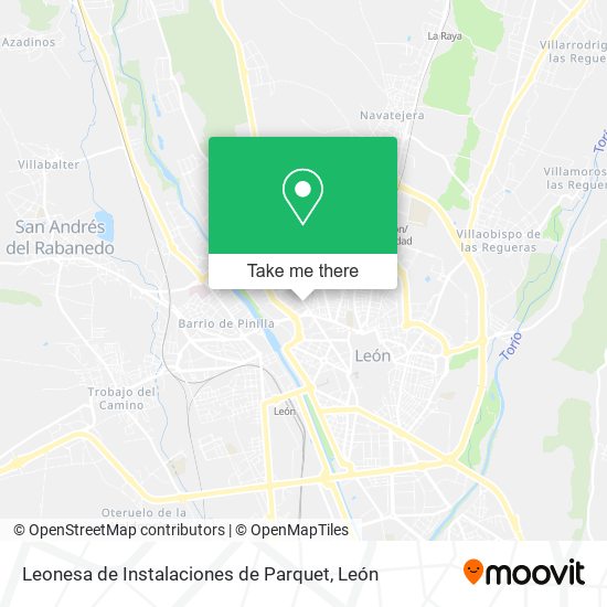 Leonesa de Instalaciones de Parquet map