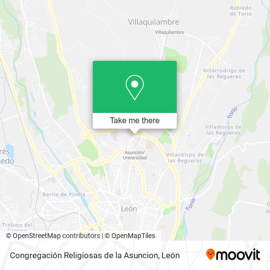Congregación Religiosas de la Asuncion map