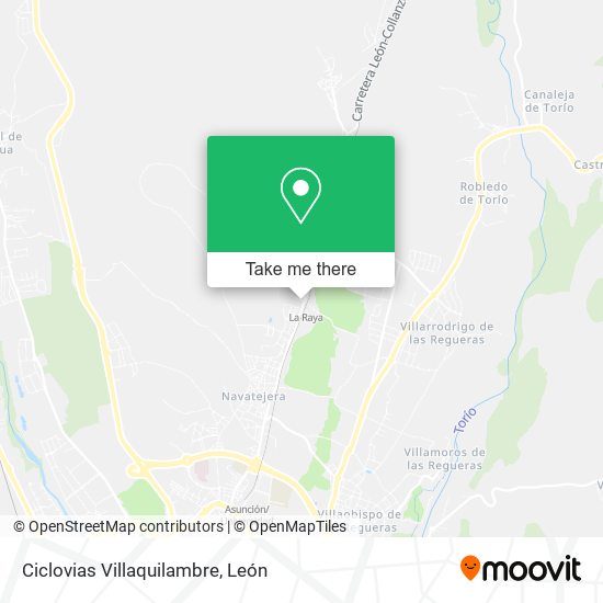 Ciclovias Villaquilambre map