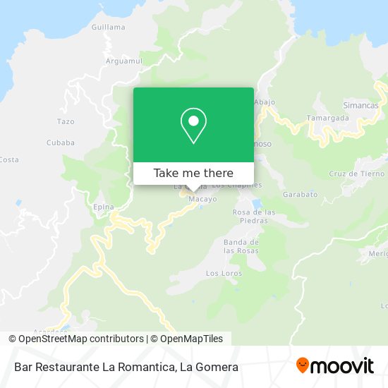Bar Restaurante La Romantica map