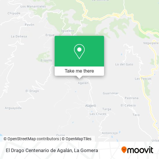 El Drago Centenario de Agalán map