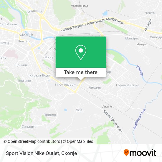 Sport Vision Nike Outlet map
