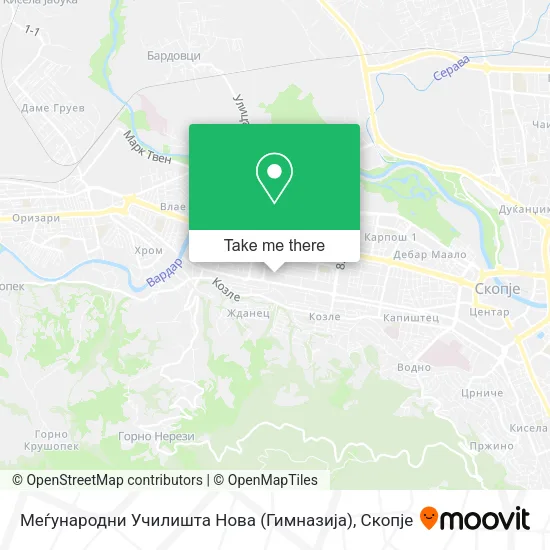 Меѓународни Училишта Нова (Гимназија) map