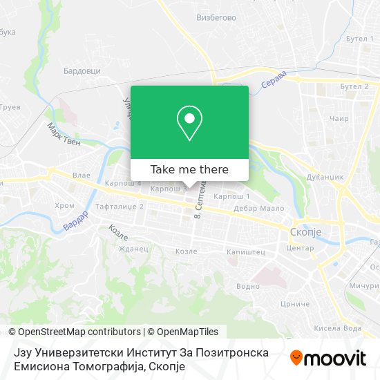 Јзу Универзитетски Институт За Позитронска Емисиона Томографија mapa