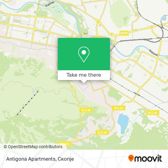 Antigona Apartments map