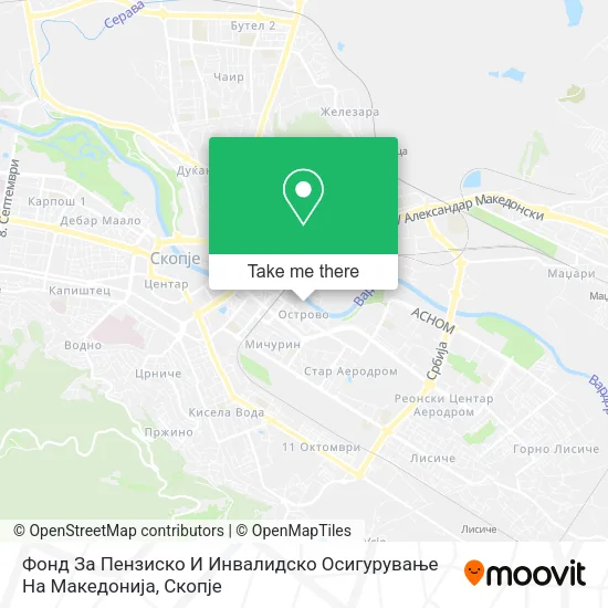Фонд За Пензиско И Инвалидско Осигурување На Македонија map