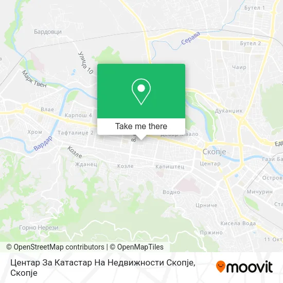 Центар За Катастар На Недвижности Скопје map