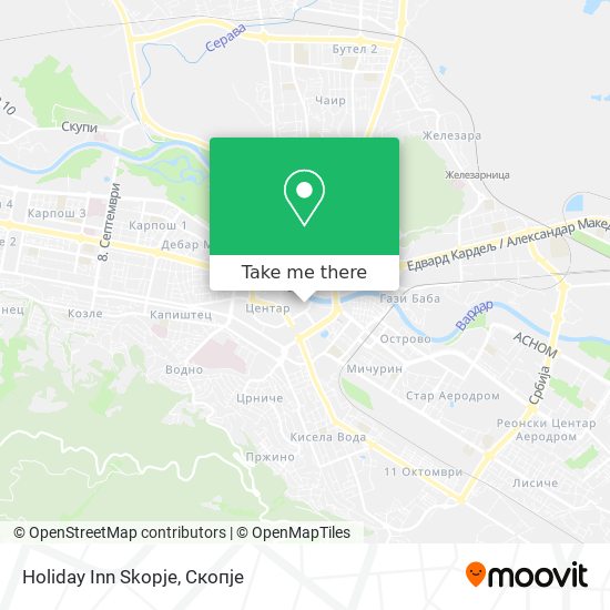 Holiday Inn Skopje map