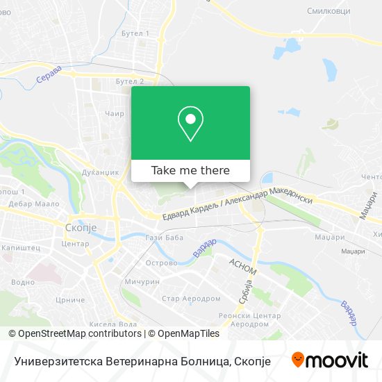 Универзитетска Ветеринарна Болница mapa