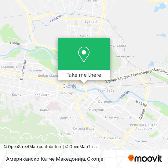 Американско Катче Македонија map