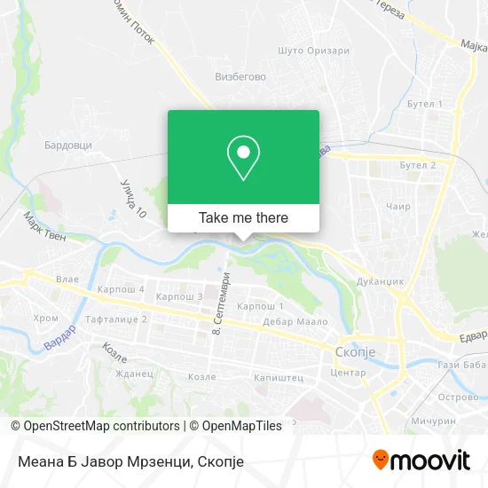 Меана Б Јавор Мрзенци map
