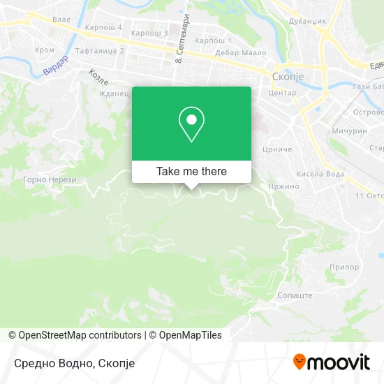 Средно Водно map