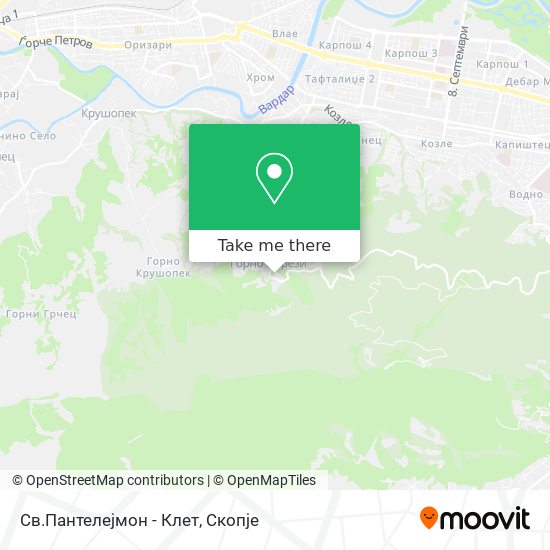 Св.Пантелејмон - Клет map