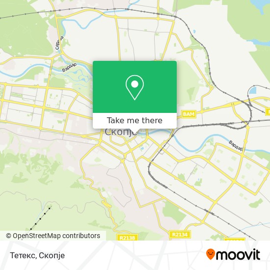 Тетекс map