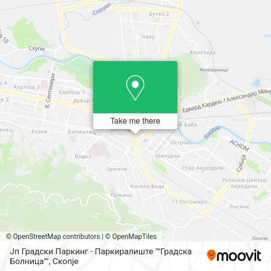 Јп Градски Паркинг - Паркиралиште ""Градска Болница"" map