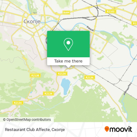Restaurant Club Affecte map