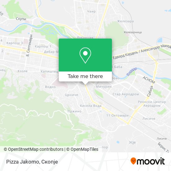 Pizza Jakomo map