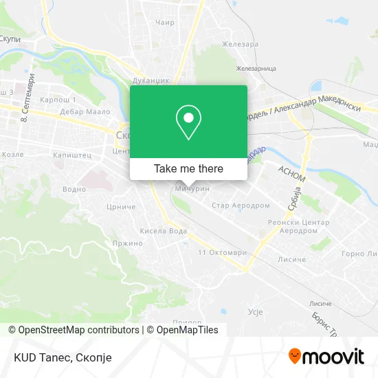 KUD Tanec map