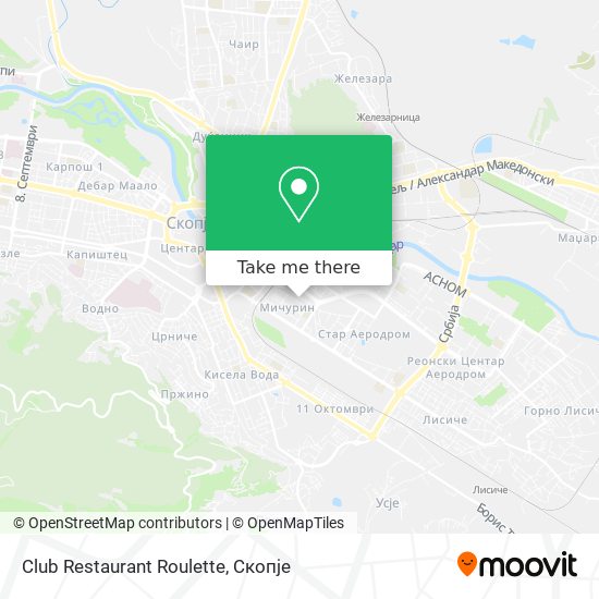 Club Restaurant Roulette map