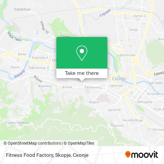Fitness Food Factory, Skopje map