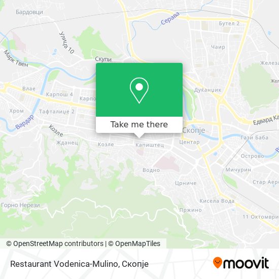 Restaurant Vodenica-Mulino map