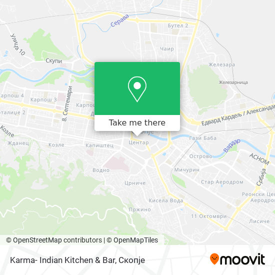 Karma- Indian Kitchen & Bar mapa