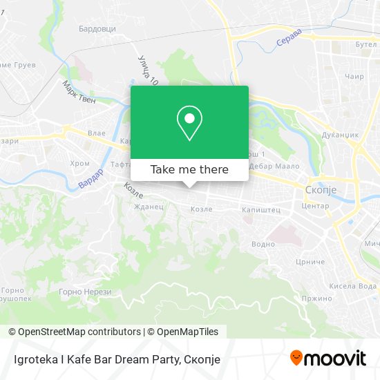 Igroteka I Kafe Bar Dream Party mapa