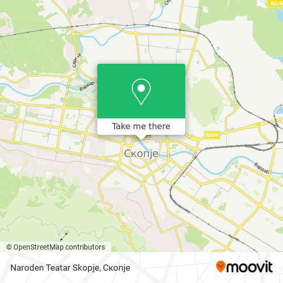 Naroden Teatar Skopje map