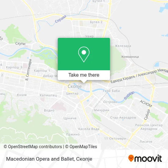 Macedonian Opera and Ballet map