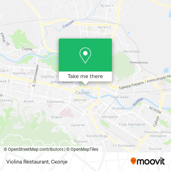 Violina Restaurant map